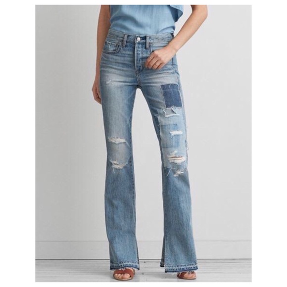 high waisted flare jeans american eagle